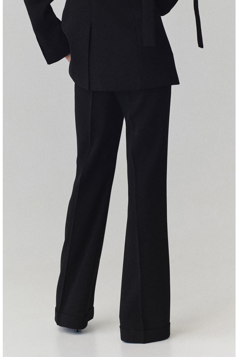 Seamed Flare Pants, Alternate, color, BLACK