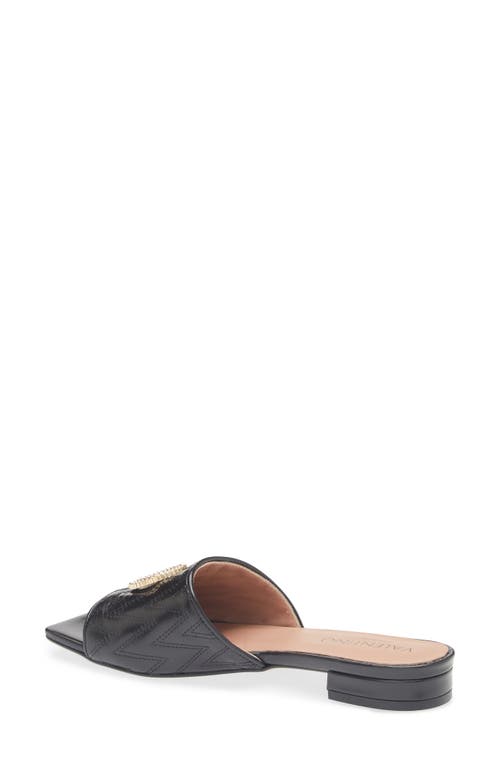 Valentino By Mario Valentino Afrodite Leather Sandal In Black