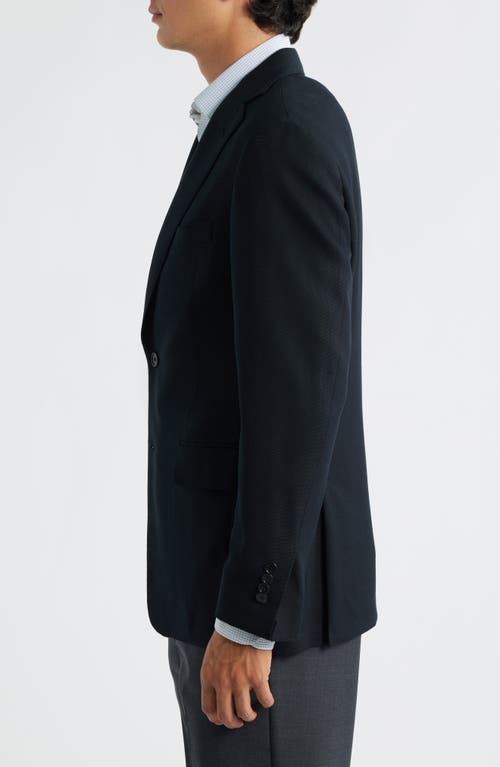 Heritage Gold Water Resistant Black Stretch Wool Suit Jacket In Black