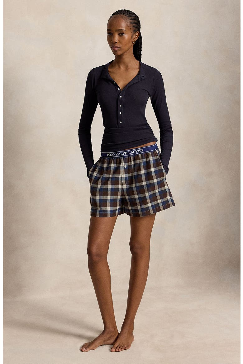 Boxer Pajama Shorts, Alternate, color, WINTER PLAID