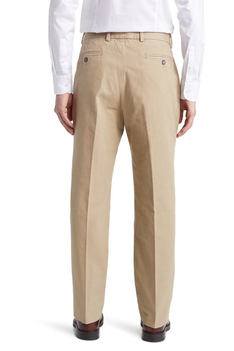 Charleston Pleated Canvas Chinos, Alternate, color, KHAKI