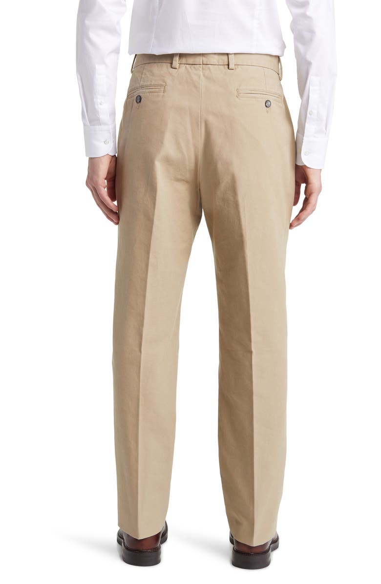 Berle Charleston Pleated Canvas Chinos, Alternate, color, Khaki