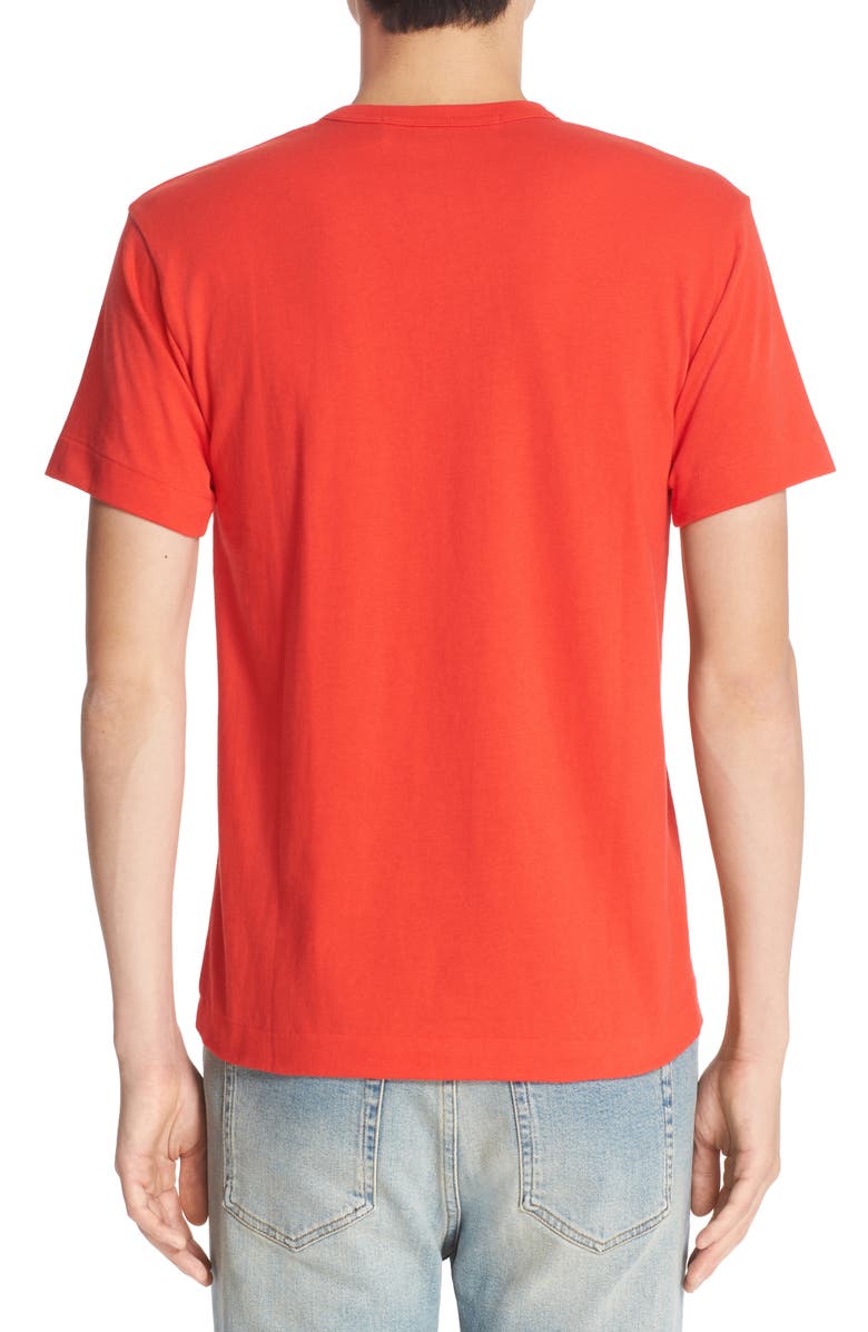 Comme des Garçons PLAY Twin Hearts Slim Fit Jersey T-Shirt, Alternate, color, Red 5