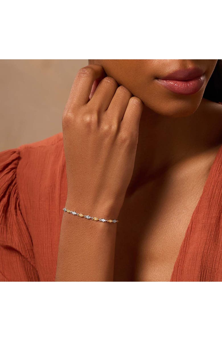 Karma and Luck Evil Eye Hamsa Gold and Silver Chain Bracelet Sacred Awakening, Alternate, color, Gold