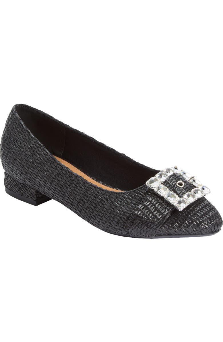 Comfortview The Genessa Slip On Flat, Main, color, Black