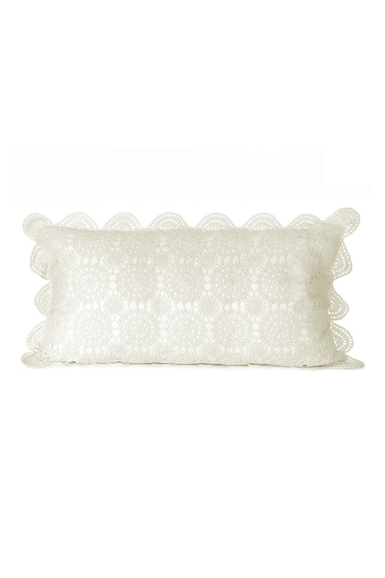 Handstitched 2-Pack Crochet Shams, Alternate, color, BEIGE