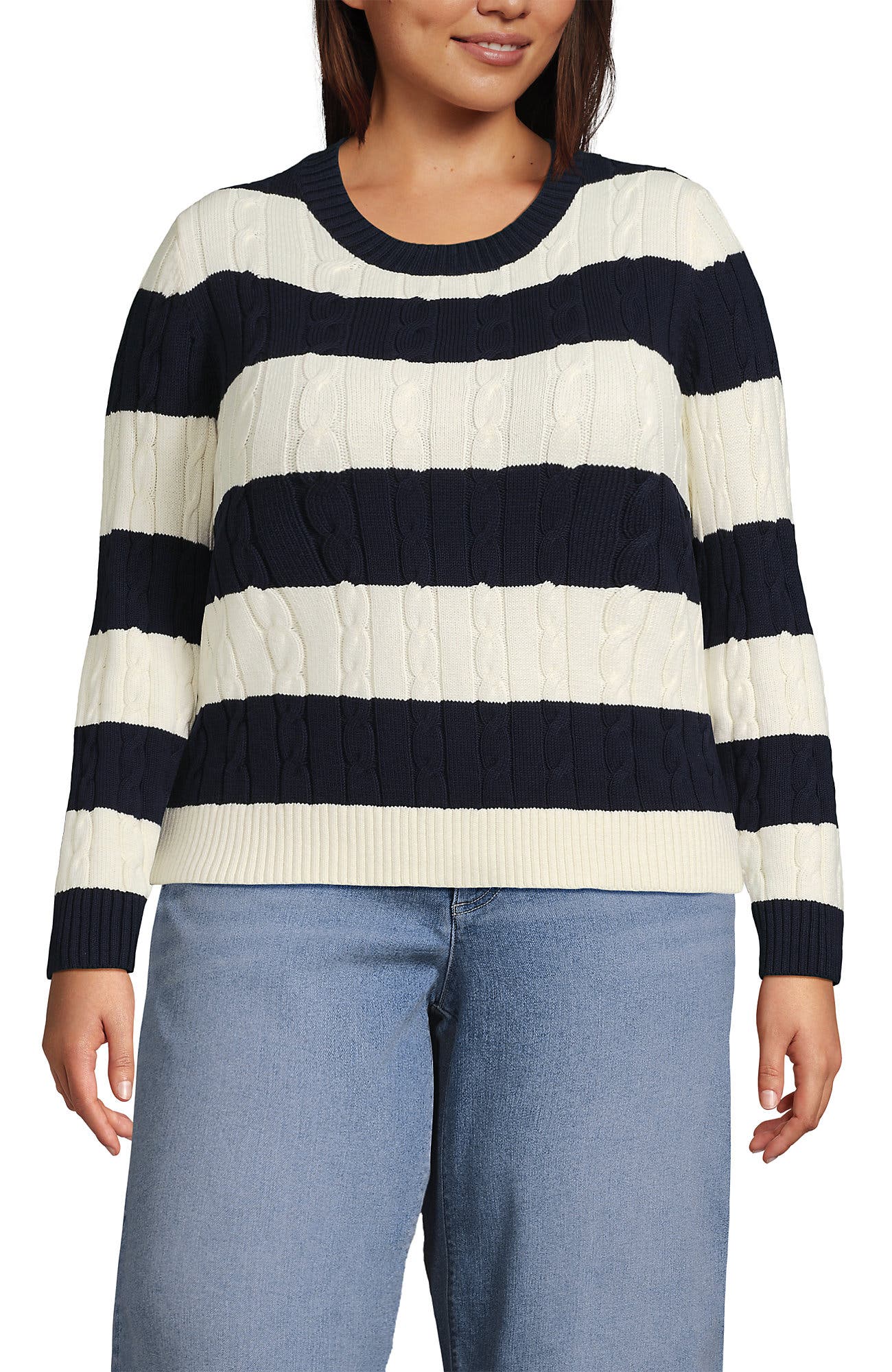 Navy/Ivory Rugby Stripe