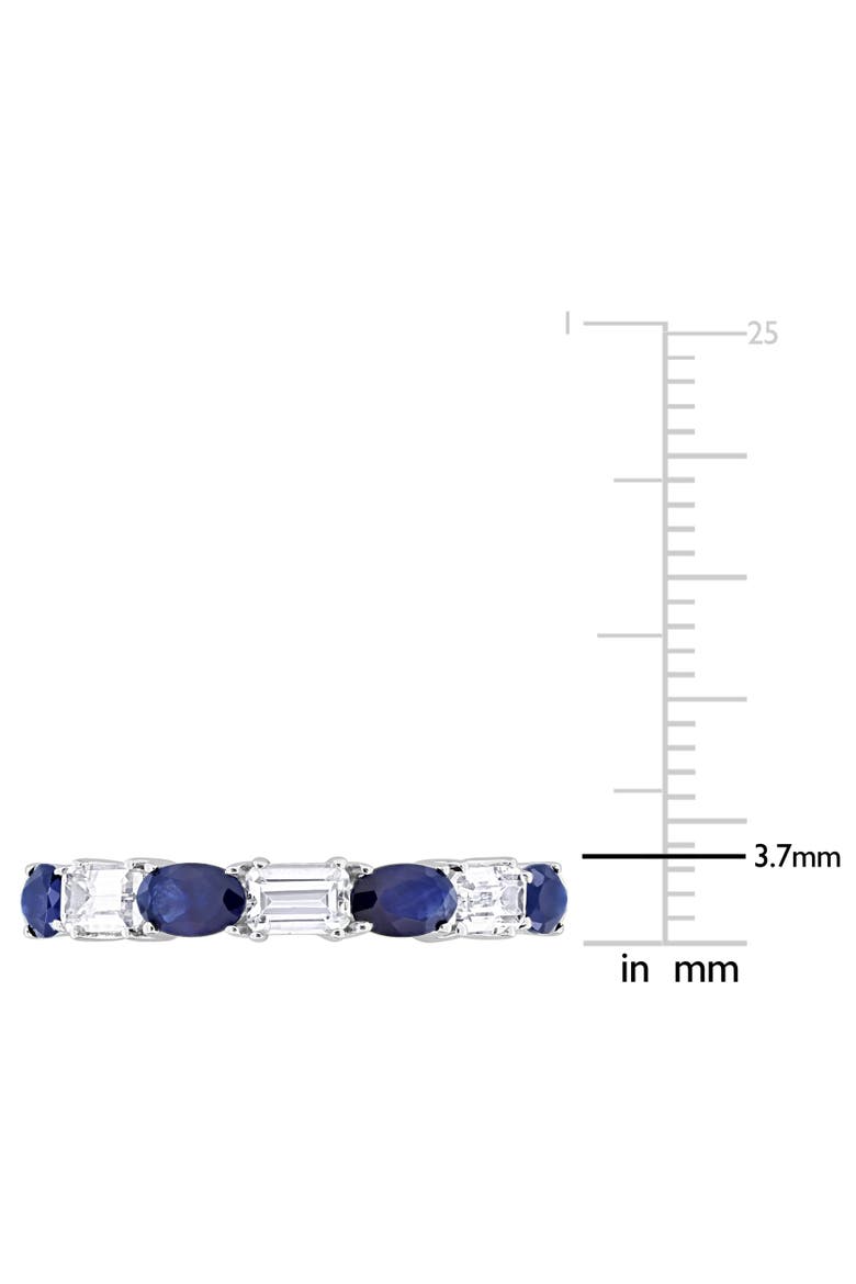 Sapphire & White Sapphire Semi-Eternity Ring 14k, Alternate, color, Sapphire/White Gold