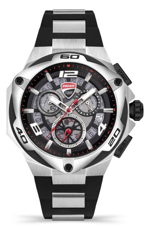 DUCATI CORSE 腕時計 Ducati Corse Men's Stainless Steel Dress SportWatch - QVC.com