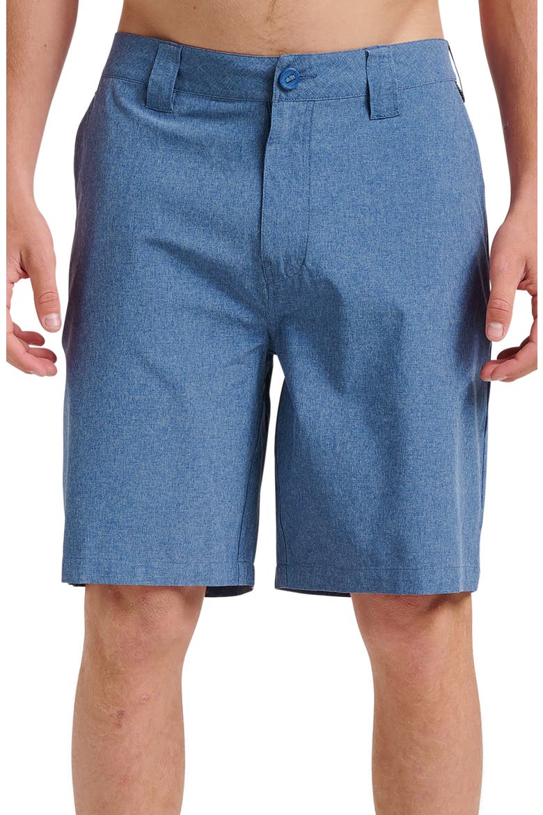 Union Heather Amphibian Hybrid Shorts, Main, color, BLUE GREEN