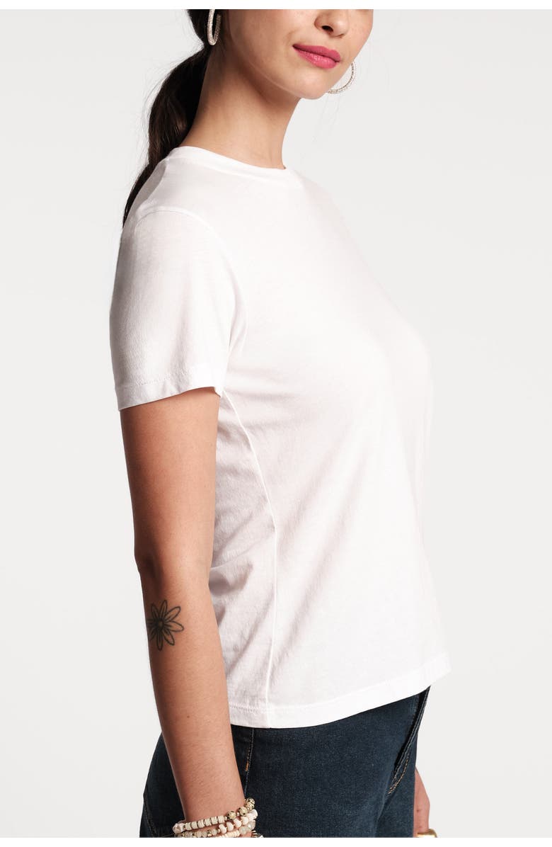 Frances Valentine Super Crewneck Tee Shirt Pima Cotton, Alternate, color, White