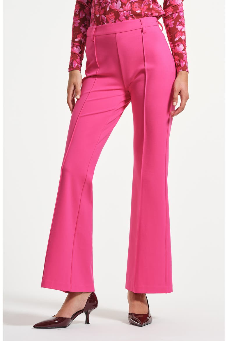 Flare Ponte Pants, Main, color, FUCHSIA