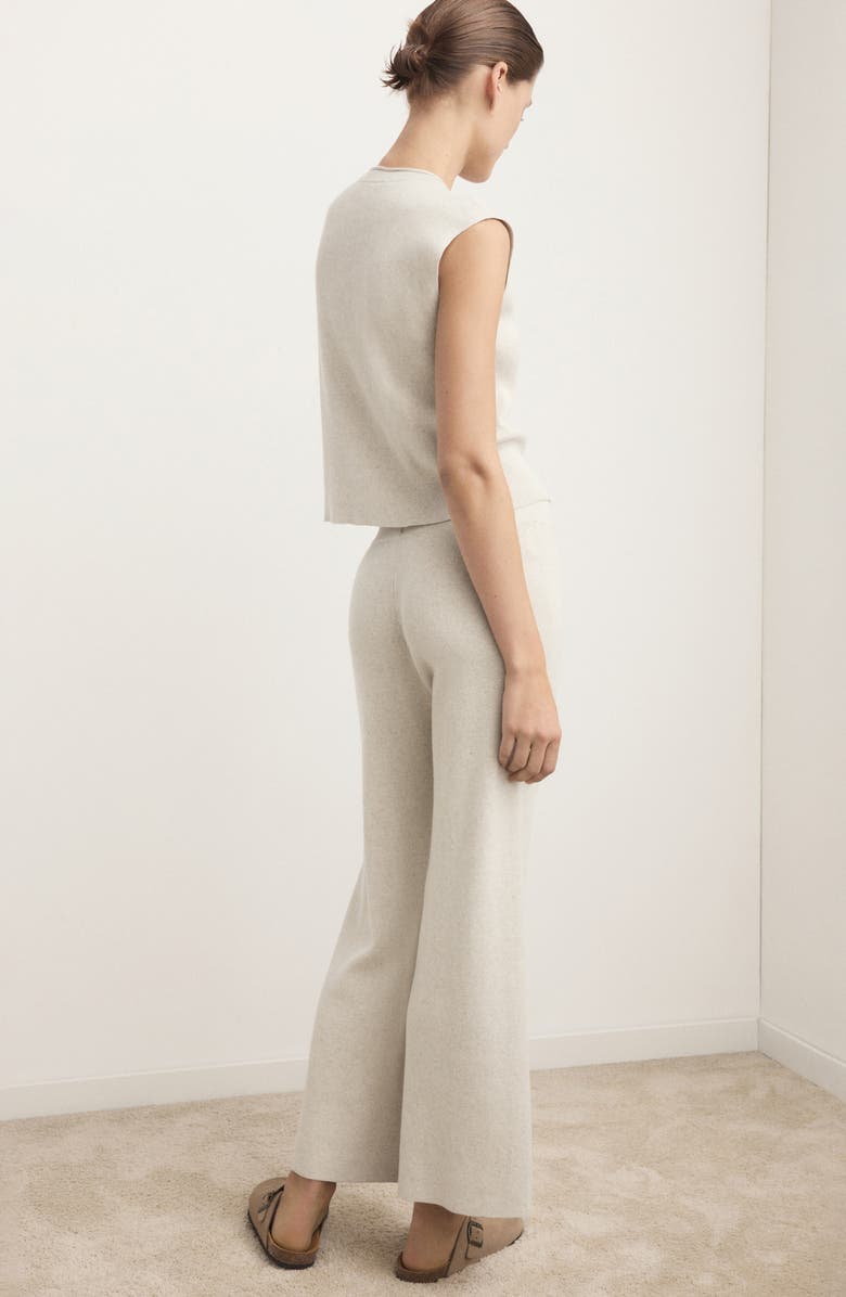 MANGO Pull-On Straight Leg Cotton Blend Knit Pants, Alternate, color,