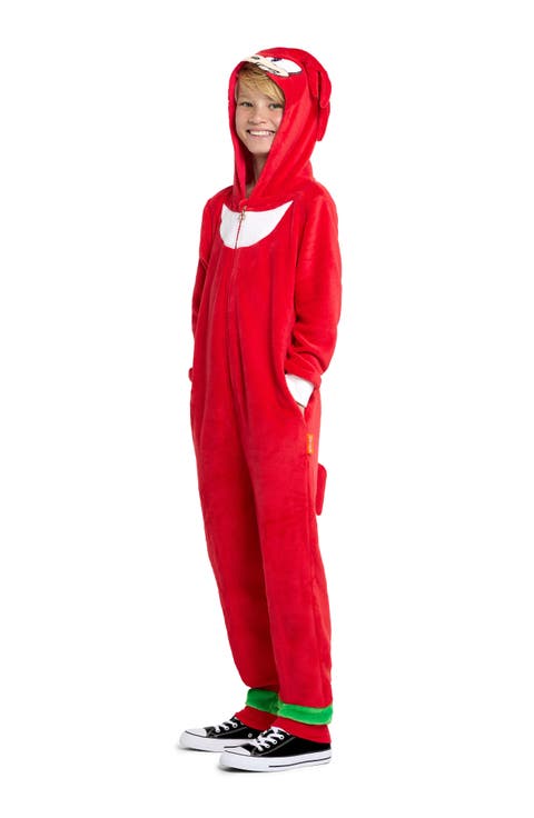 Kids' Sonic the Hedgehog® One-Piece Hooded Jumpsuit (Big Kid)