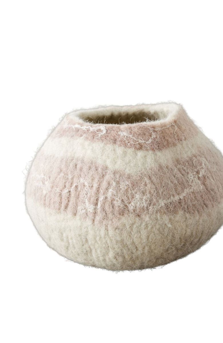 kanju Interiors Soft Stone Harmony Ukhamba Wool Bowl, Main, color, Natural