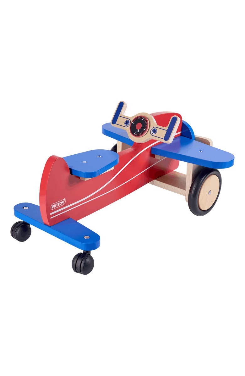Pintoy Ride On Wood Airplane, Alternate, color, 