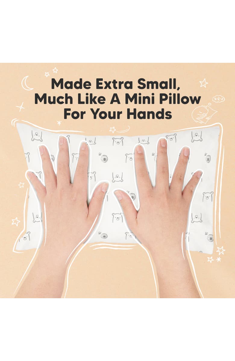 KeaBabies Mini Toddler Pillow With Pillowcase, Alternate, color, Bumble Bear