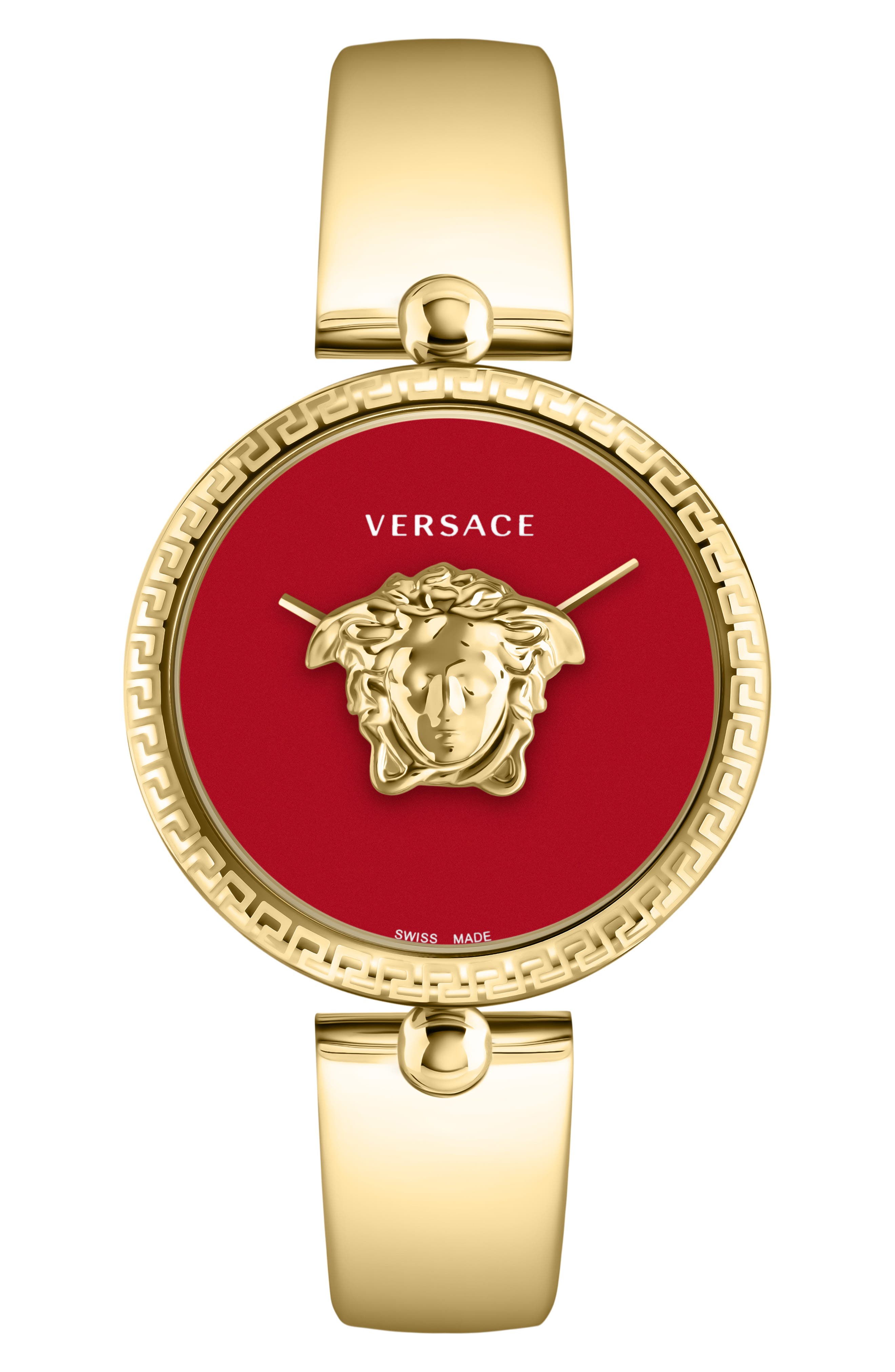 Versace Palazzo Empire Two Hand Quartz Leather Strap Watch, 39mm