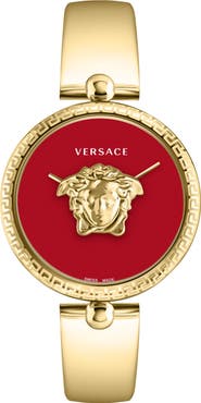 Versace Palazzo Empire Two Hand Quartz Leather Strap Watch, 39mm