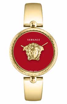 Versace Palazzo Empire Two Hand Quartz Leather Strap Watch, 39mm