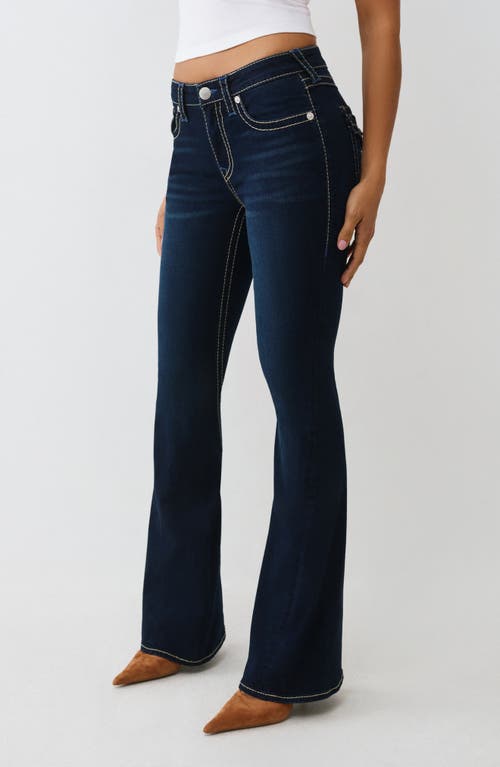 True Religion Joey Big-t Low Rise Flare Jeans In Blue