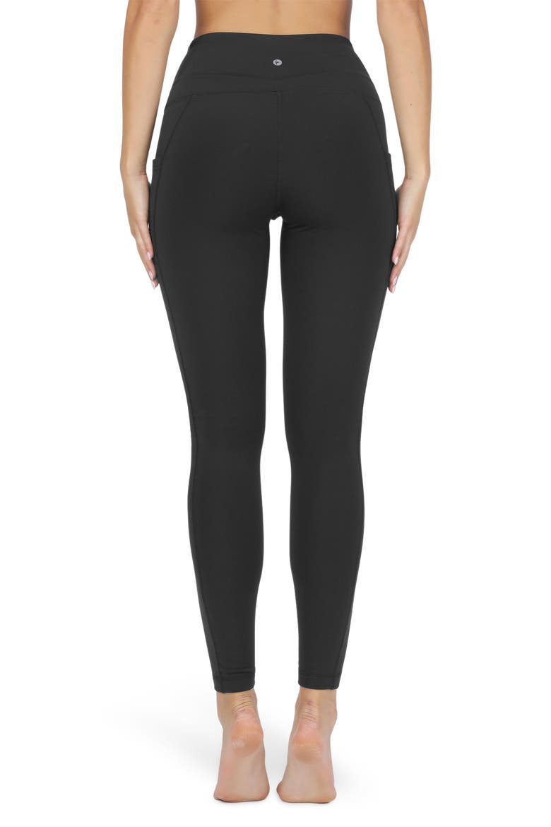 PolarLux Fleece Side Pocket Leggings, Alternate, color, BLACK