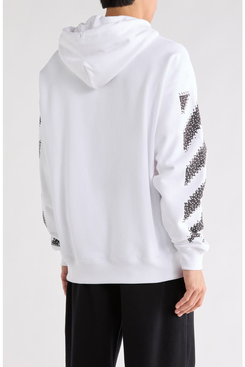 Pixel Diagonal Skate Hoodie, Alternate, color, WHITE-BLACK