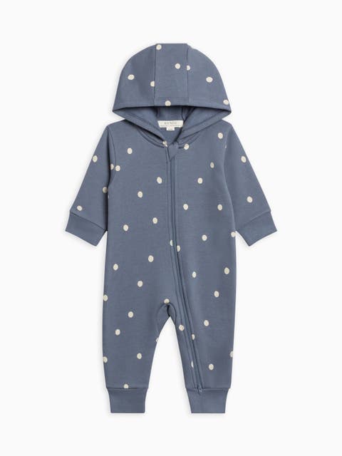 Greer Fleece Hooded Zipper Romper (Baby)