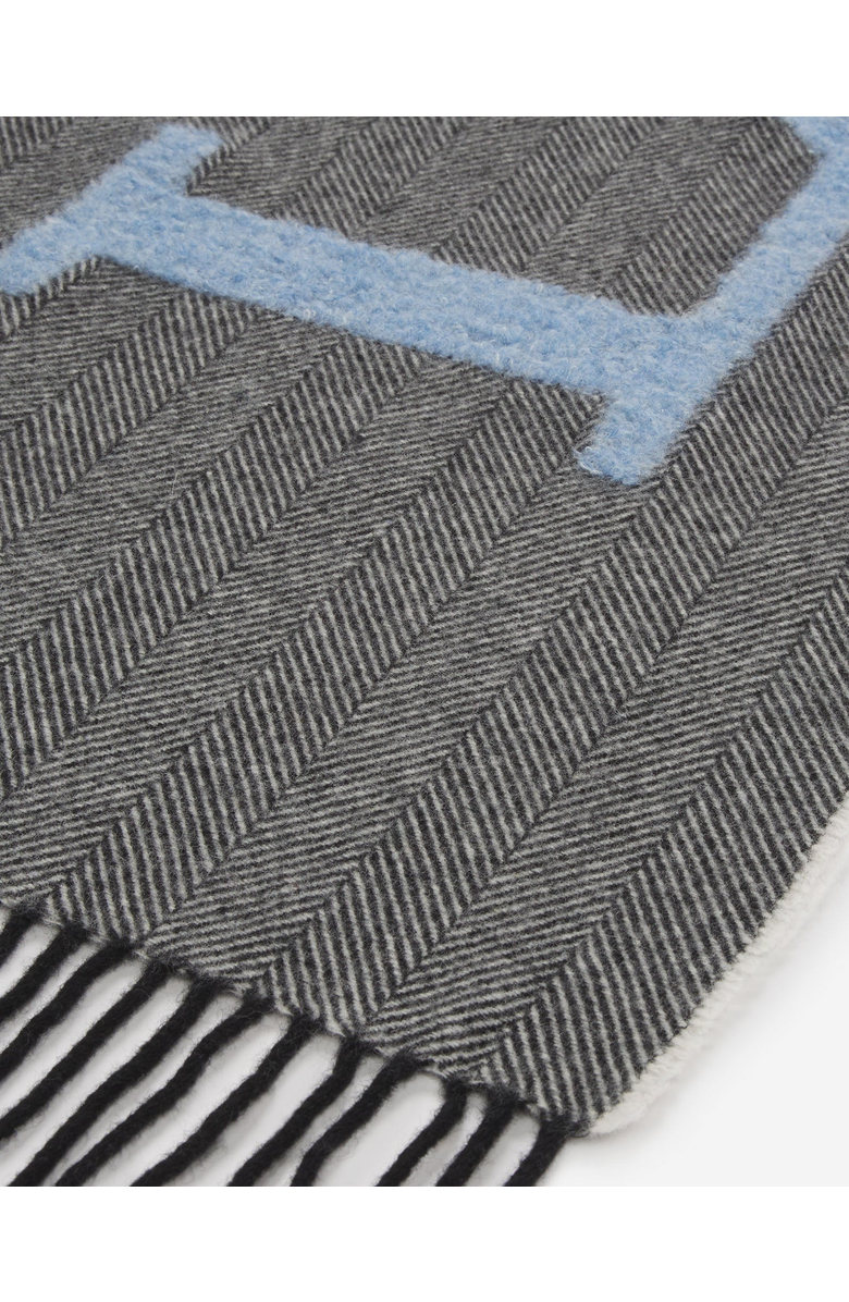 Lanvin Signature Fringed Wool Scarf, Alternate, color,