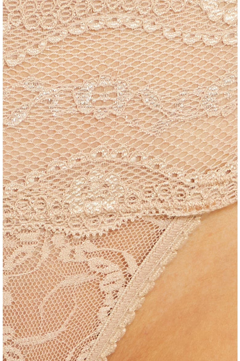 'Lace Kiss' Thong, Alternate, color, AU NATURAL