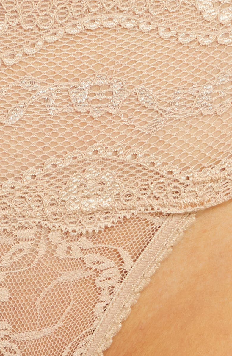 b.tempt'd by Wacoal 'Lace Kiss' Thong, Alternate, color, Au Natural