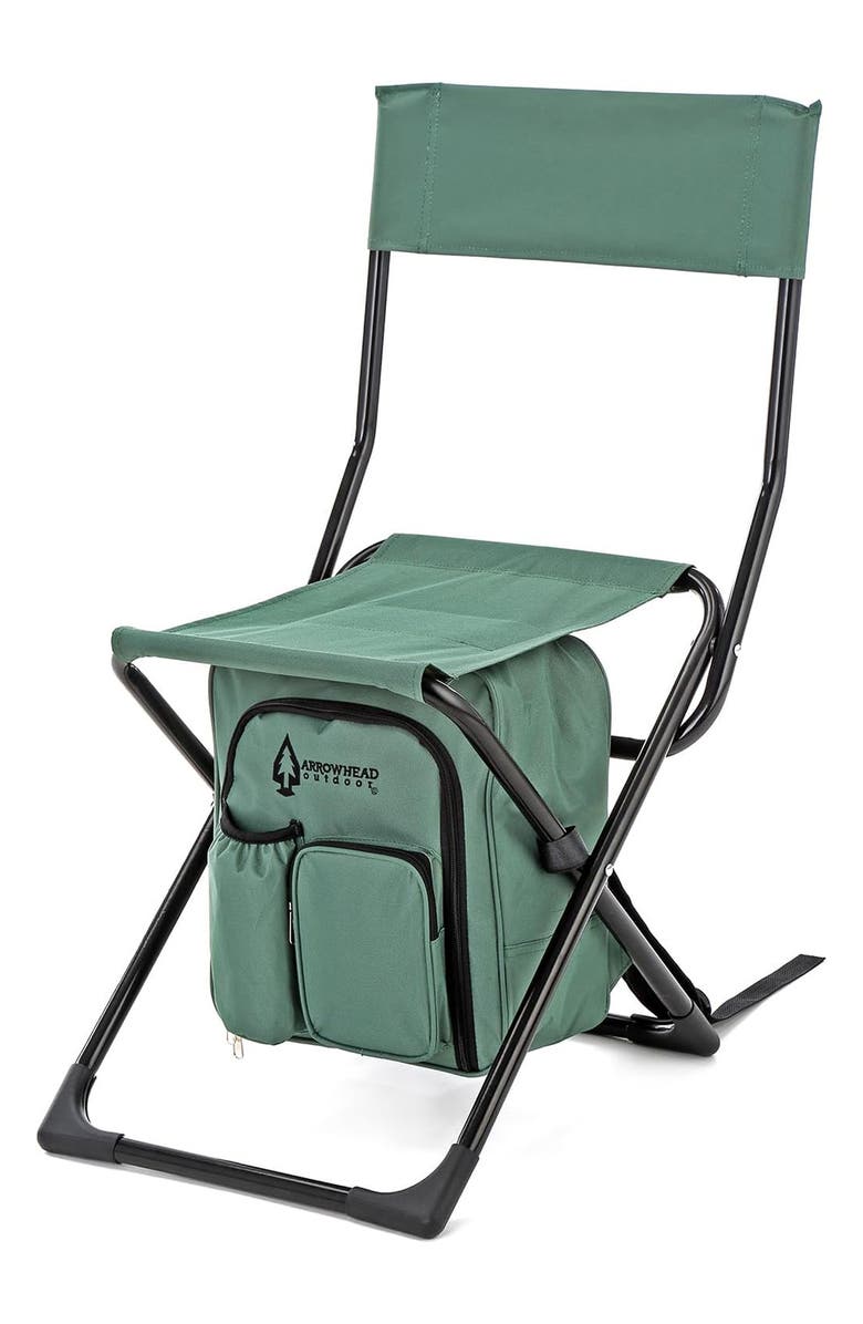 ARROWHEAD Outdoor Multi-Function Insulated Cooler Chair, Main, color, Green