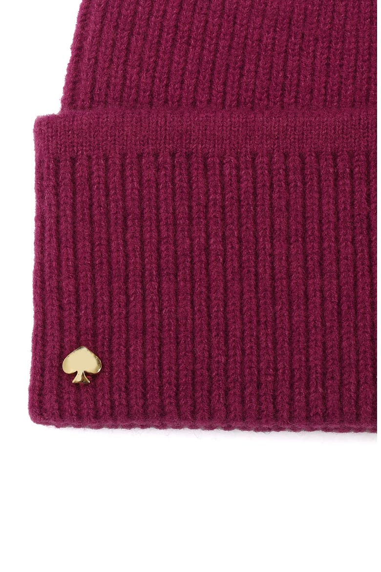 Spade Beanie, Alternate, color, DEEP BEET
