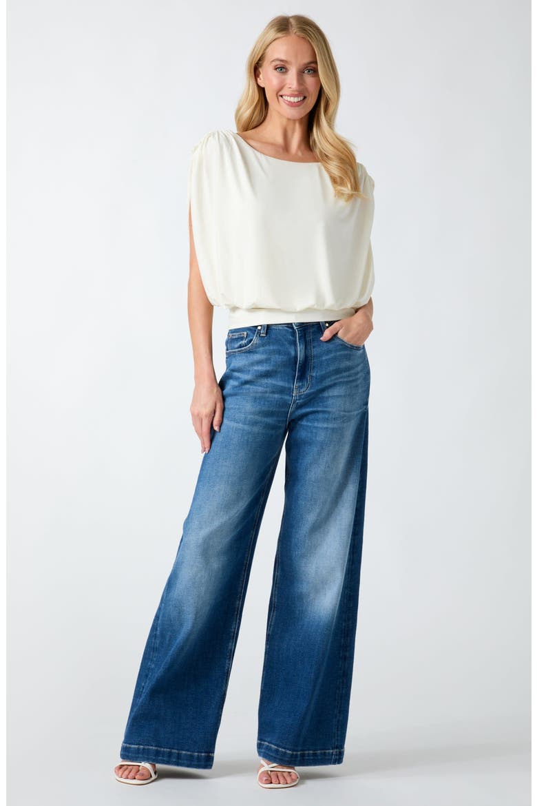Aundrea Draped Knit Top, Alternate, color, NATURAL