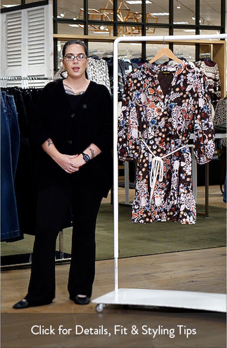 Journee Floral Jazlyn Tie Waist Dress, sales video thumbnail