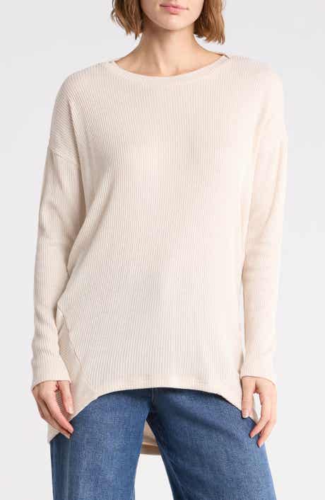 Ribbed Scoop Neck Sweater