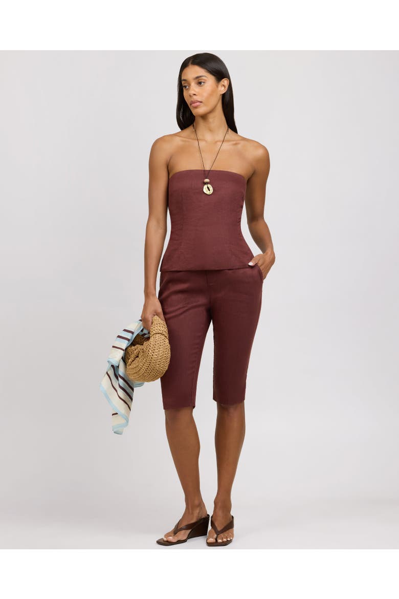 Slim Fit Capri Pant, Alternate, color, Cacao