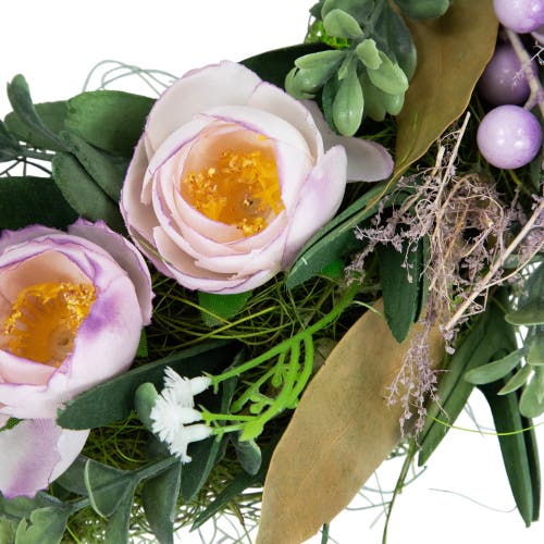 NORTHLIGHT NORTHLIGHT ARTIFICIAL MIXED FLORAL AND GREENERY SPRING WREATH