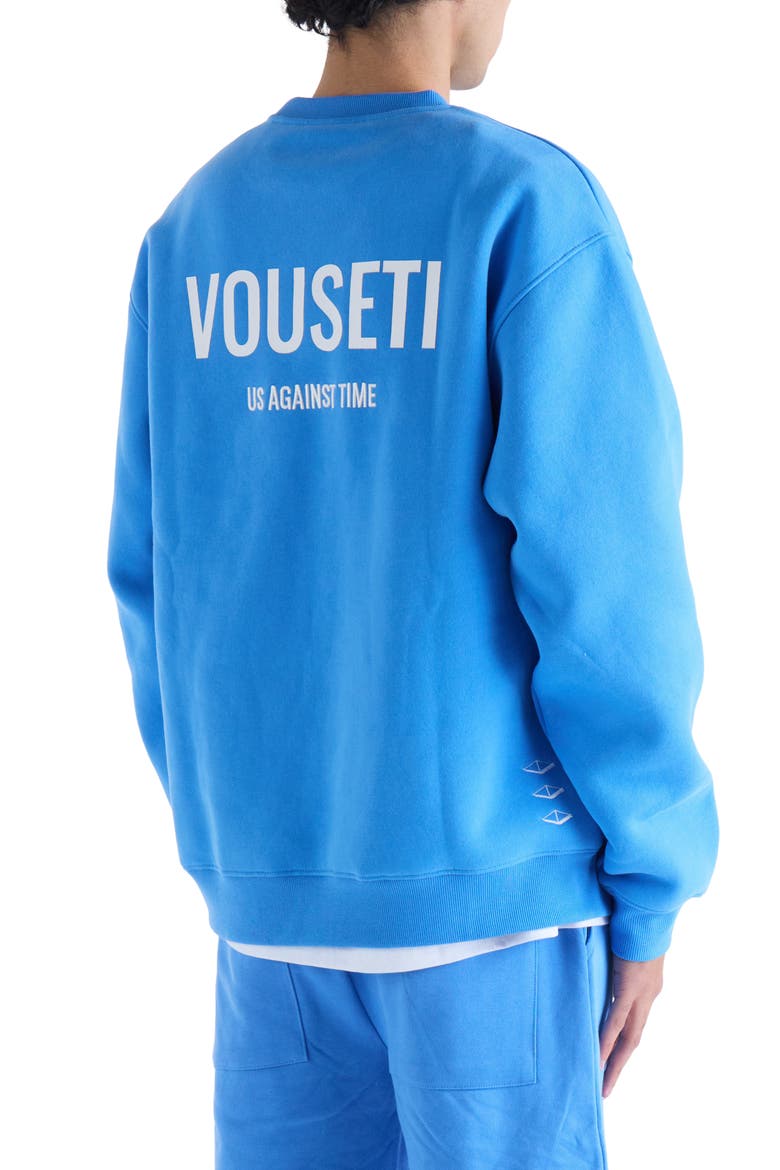 Us Against Time Crewneck Sweatshirt, Alternate, color, BRIGHT BLUE