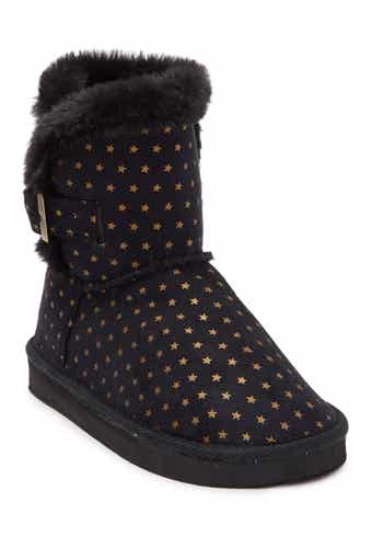 OLIVIA MILLER Star Faux Fur Trim Bootie