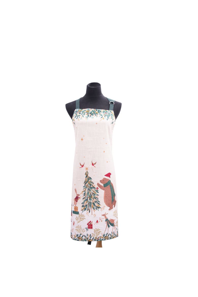 Woodland Tales Kitchen Apron, Alternate, color, Beige
