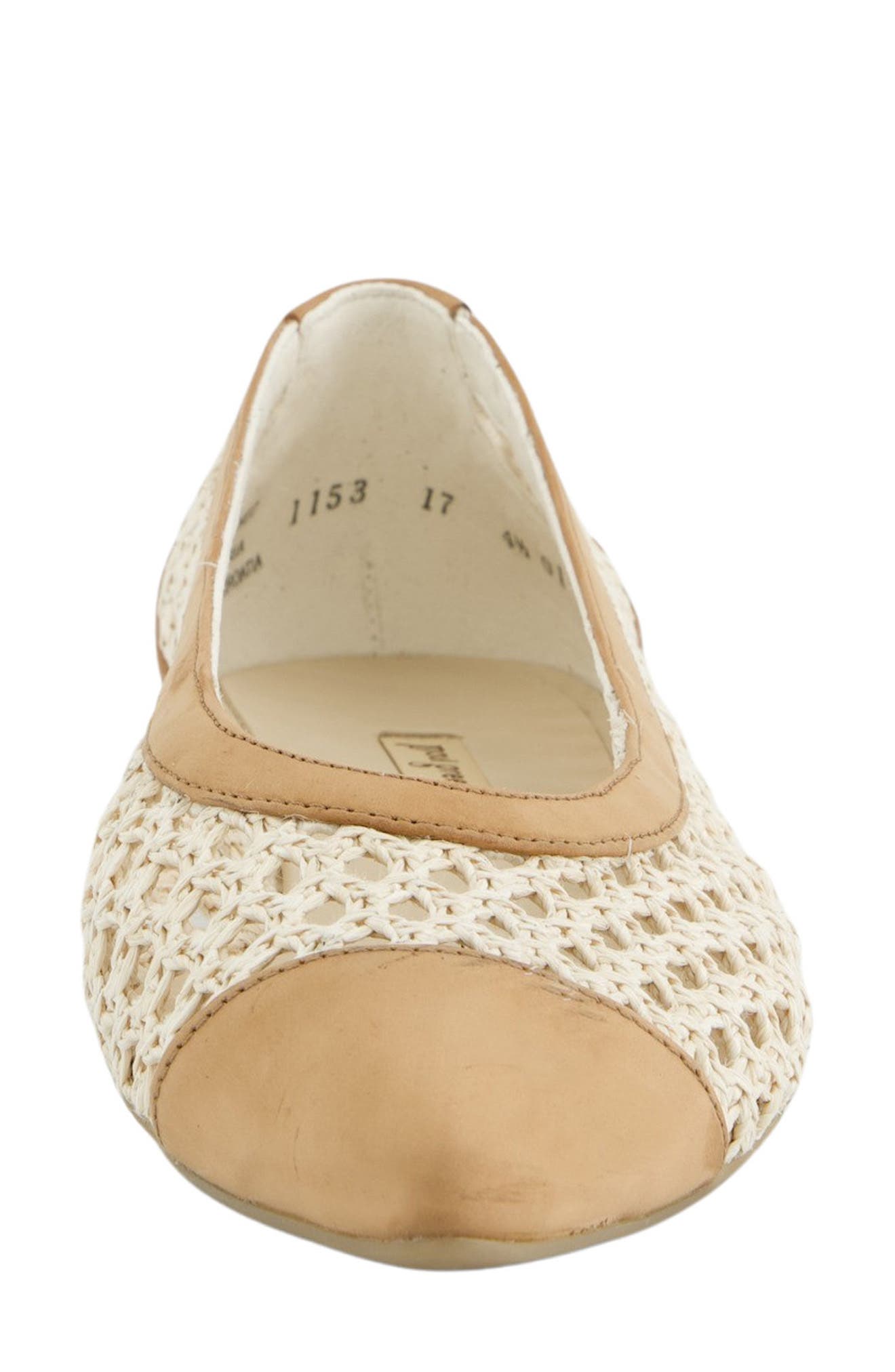 Daisy Pointed Toe Flat, Alternate, color, SISAL NATURE NUBUK DIVA