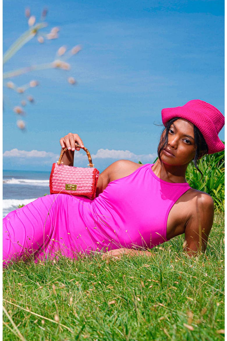 The Ola Second-Skin Bodycon Midi Dress, Alternate, color, Dragonfruit Pink