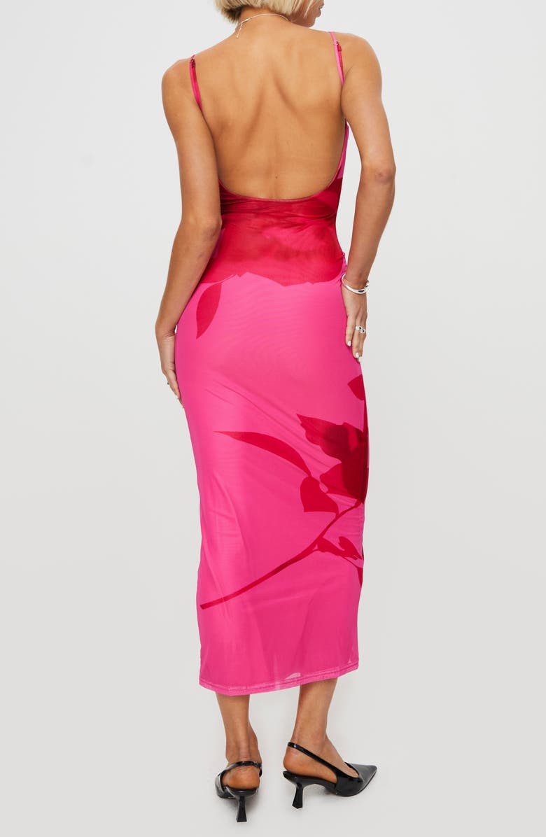 Princess Polly Knox Floral Mesh Slipdress, Alternate, color, Pink