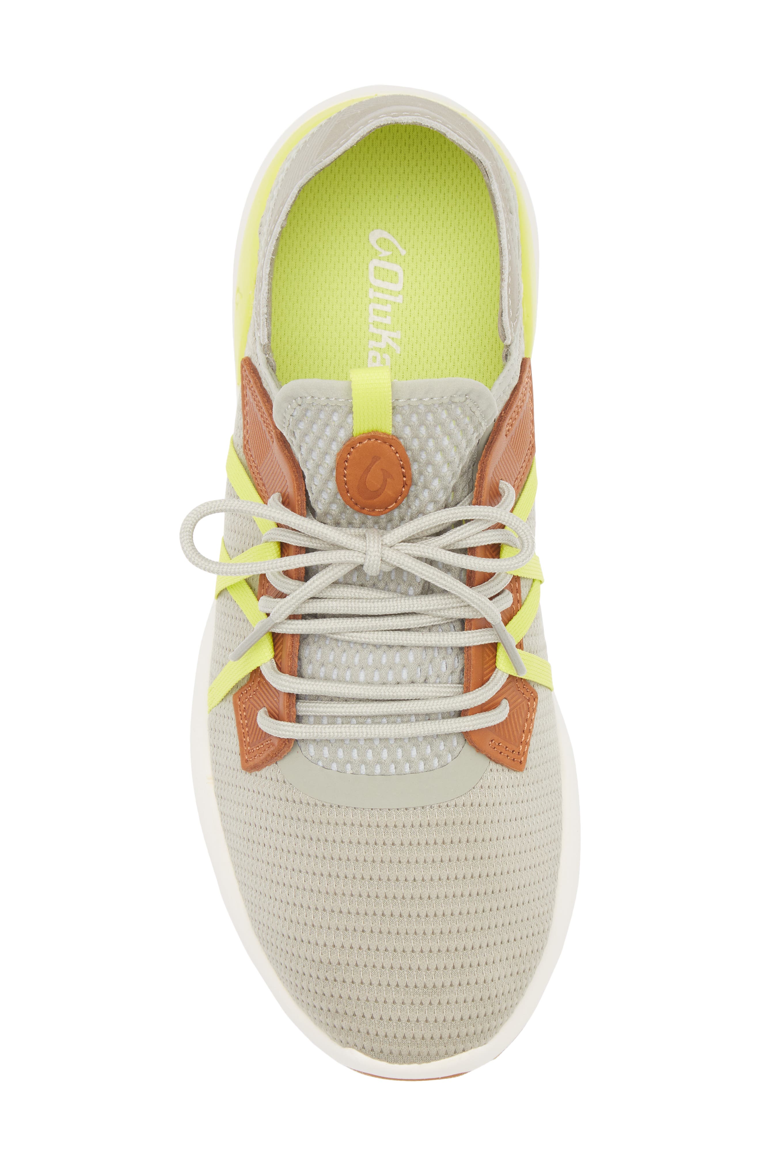 OluKai Mio Li Sneaker, Alternate, color, Mist / Citron