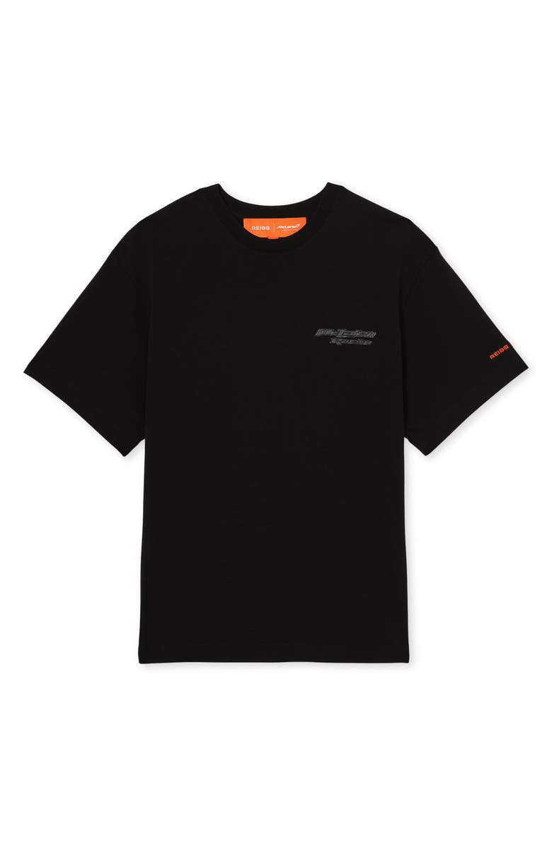 Reiss x McLaren Nakata Logo Embellished T-Shirt, Alternate, color, Black