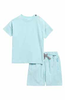 Acid Wash T-Shirt & Shorts Set