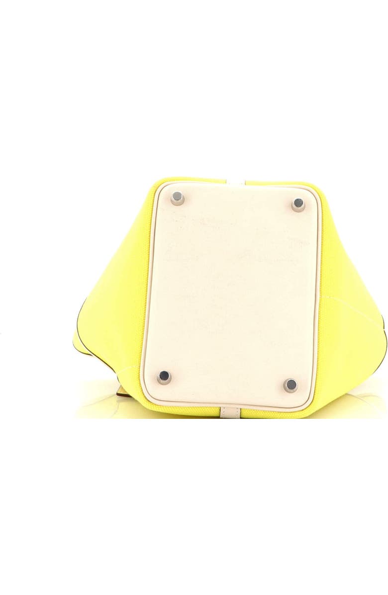 Pre-Owned Hermes Cargo Picotin Lock Bag Canvas and Swift PM, Alternate, color, Jaune Citron