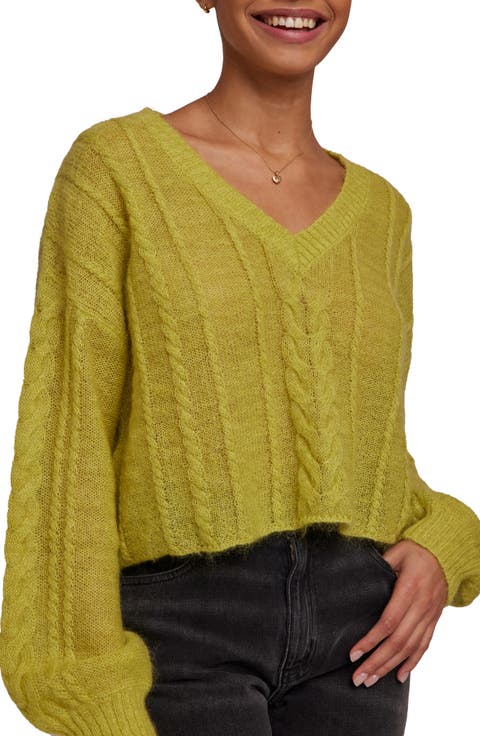 Cable Stitch Crop Sweater