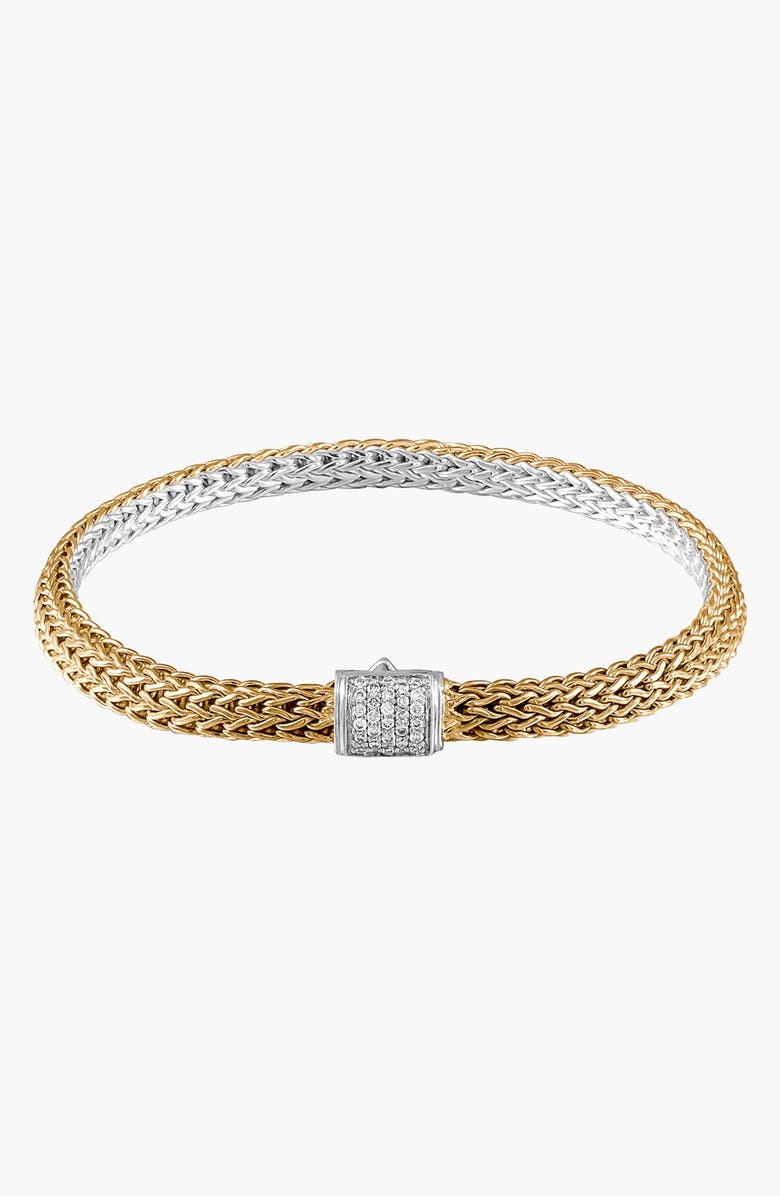John Hardy Classic Chain Bracelet, 5mm, Main, color, Gold/Silver